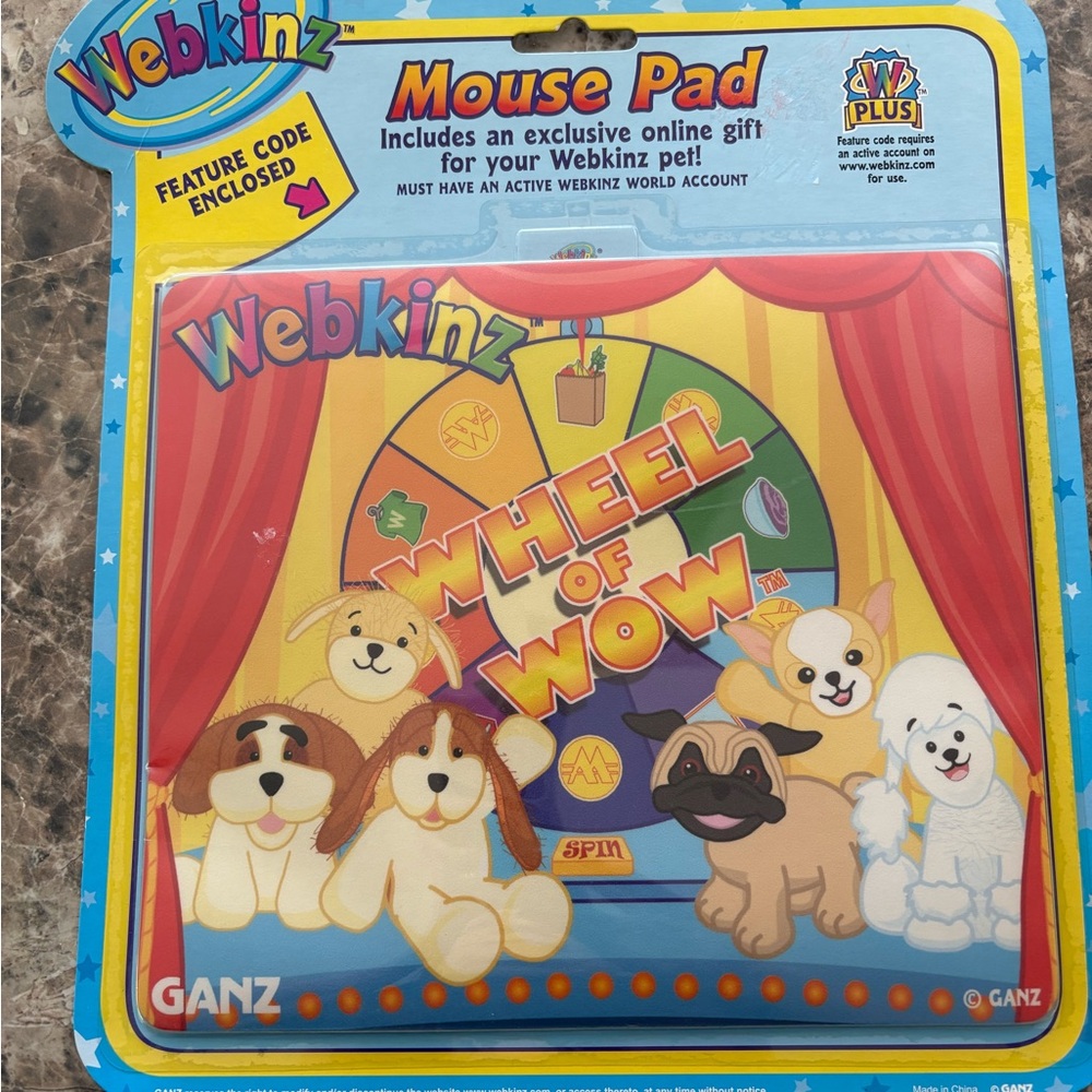 Webkinz Wheel of Wow Mouse Pad- new